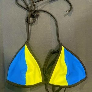 PINK Halter Colorblock Bikini Top